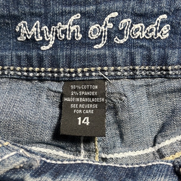 Myth of Jade Blue Jean shorts with five pockets - Picture 3 of 3